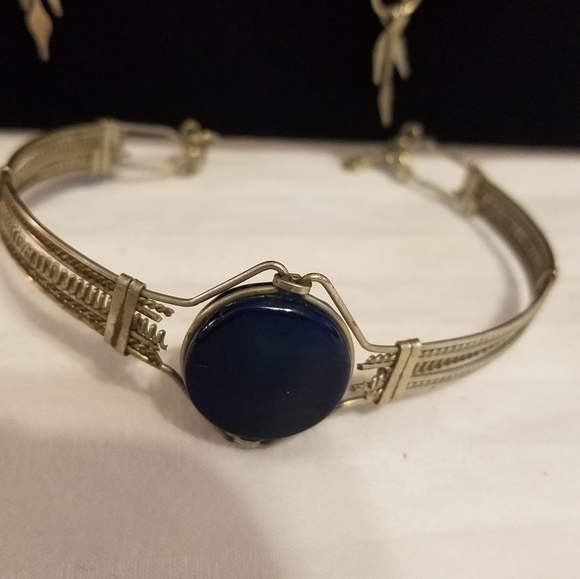 Lapis Earrings and Bracelet Set - Picture 2 of 7